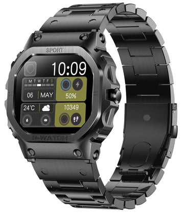 Smart Watch for Men Smart Watches Military Watches for Men Fitness Tracker Bluetooth Call Heart Rate Monitor Sleep Monitor Pedometer Step Counter Waterproof Smartwatch iOS Android Phones Canvas Band
